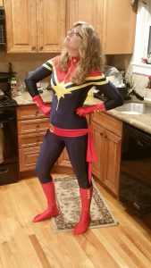 Jennifer as Captain Marvel