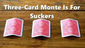 three card monty is fast hands