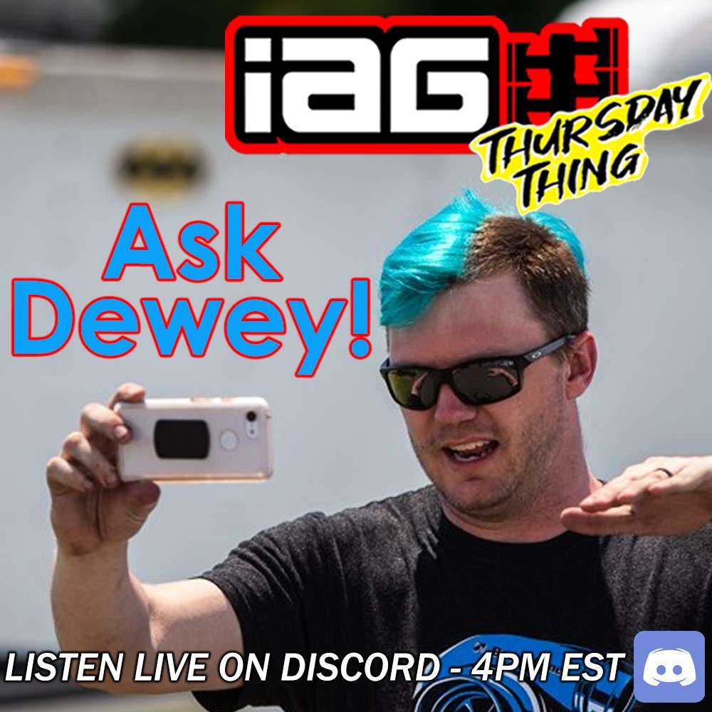 Dewey hosting the IAG podcast